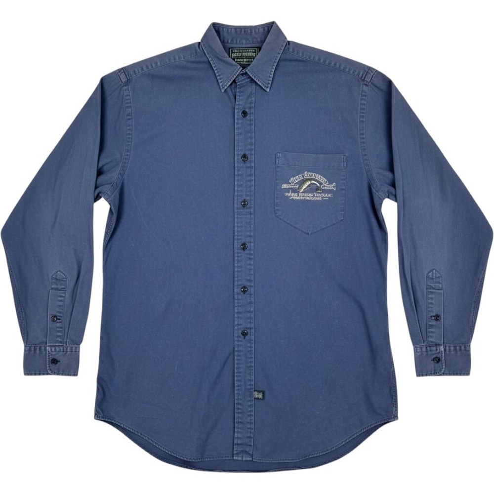Vintage Polo Country Ralph Lauren Sportsman Fishing Shirt Mens XL Blue 90s